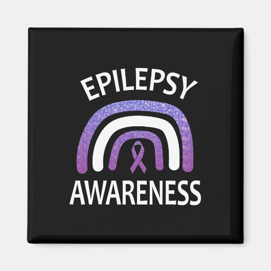 Epilepsy Awareness Survivor And Warrior Support  Magnet (Vorne)