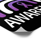 Epilepsy Awareness Survivor And Warrior Support  Poster (Ecke)