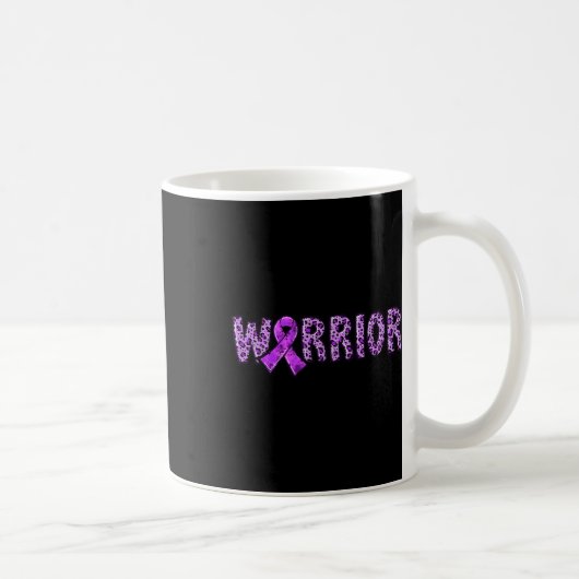 Epilepsy Awareness Warrior Purple Ribbon Leopard P Kaffeetasse (Rechts)
