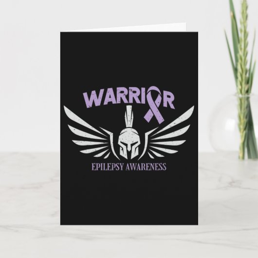 Epilepsy Awareness Warrior Ribbon  Karte (Vorderseite)
