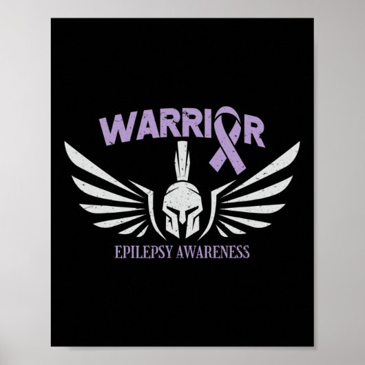 Epilepsy Awareness Warrior Ribbon Poster (Vorne)
