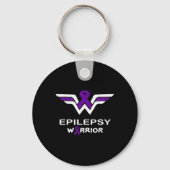 Epilepsy Awareness Warrior Support Survivor Purple Schlüsselanhänger (Vorderseite)