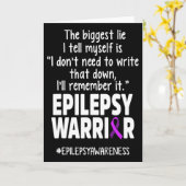 Epilepsy Awareness Write It Epileptic Warrior Surv Karte (Gelbe Blume)