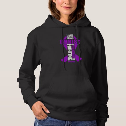 Epilepsy Christian I Can Do All Things Through Chr Hoodie (Vorderseite)