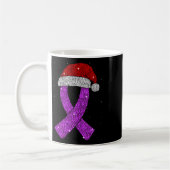 Epilepsy Christmas Hat Purple Awareness Ribbon Sei Kaffeetasse (Links)