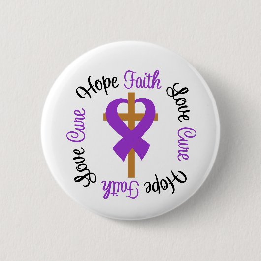 Epilepsy Faith Hope Liebe Cross Button (Vorderseite)