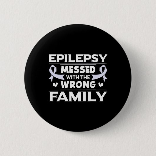 Epilepsy Gift Lavender Awareness Ribbon Button (Vorderseite)