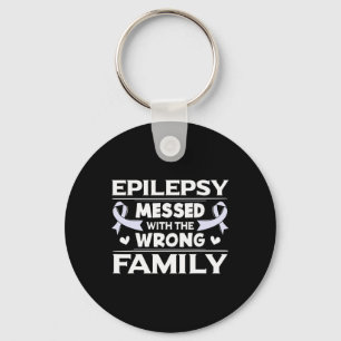 Epilepsy Gift Lavender Awareness Ribbon Schlüsselanhänger
