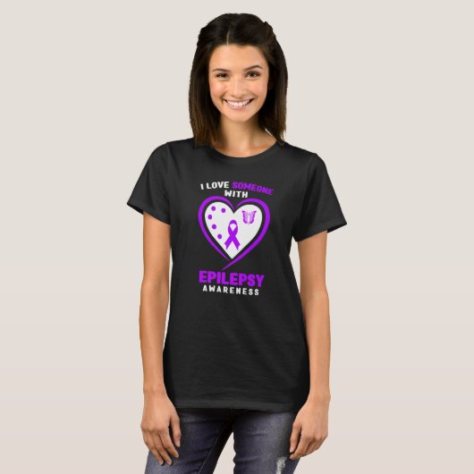 Epilepsy I Love Someone With Epilepsy Awareness T-Shirt (Vorne ganz)