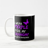Epilepsy I Wear Purple For My Grandma Ribbon Kaffeetasse (Links)