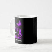 Epilepsy I Wear Purple For My Husbynd Ribbon  Kaffeetasse (Vorderseite Links)