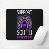 Epilepsy Lila Awareness Ribbon Squad Halloween H Mousepad (Mit Mouse)