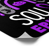 Epilepsy Lila Awareness Ribbon Squad Halloween H Poster (Ecke)