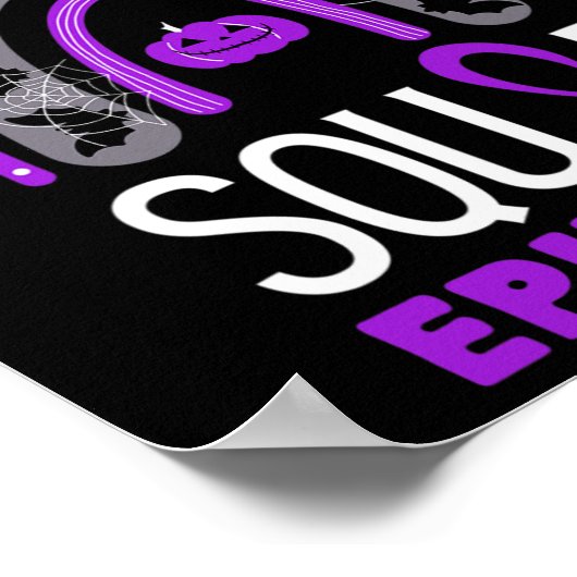 Epilepsy Lila Awareness Ribbon Squad Halloween H Poster (Ecke)