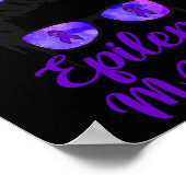 Epilepsy Mama Messy Bun Hair Gles Bandana Lila R Poster (Ecke)