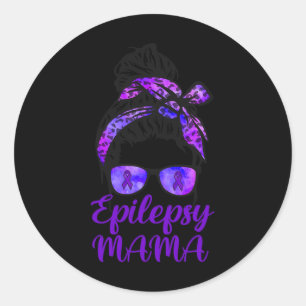 Epilepsy Mama Unordentlicher Dutt Haargummi Byndan Runder Aufkleber