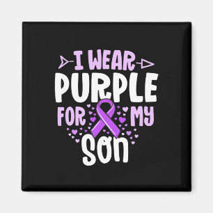 Epilepsy Ribbon ich trage Lila für mein Sohn Gesch Magnet