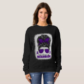 Epilepsy Warrior For Women Mom Purple Epilepsy Awa Sweatshirt (Vorne ganz)