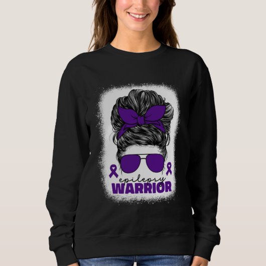 Epilepsy Warrior For Women Mom Purple Epilepsy Awa Sweatshirt (Vorderseite)