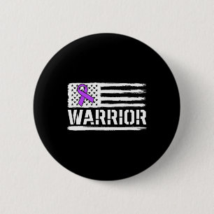 Epilepsy Warrior Gift Lila amerikanische Flagge Aw Button