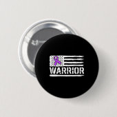 Epilepsy Warrior Gift Lila amerikanische Flagge Aw Button (Vorne & Hinten)