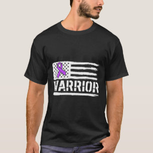 Epilepsy Warrior Gift Lila amerikanische Flagge Aw T-Shirt