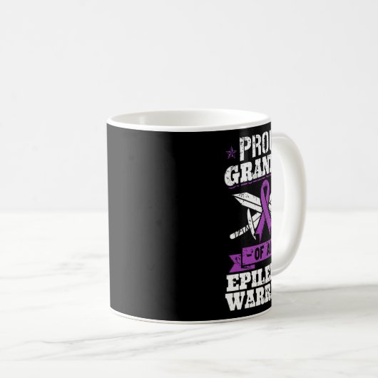 Epilepsy Warrior Grandpa Epileptic Seizure Disorde Kaffeetasse (VorderseiteRechts)