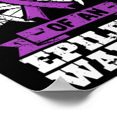 Epilepsy Warrior Husbynd Epileptic Seizure Disorde Poster (Ecke)