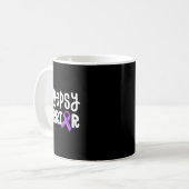 Epilepsy Warrior Kids Purple Ribbon Awareness Wome Kaffeetasse (Vorderseite Links)