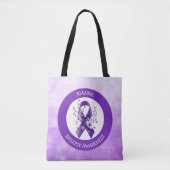 Epilepsy Warrior | Purple Awareness Ribbon Tasche (Vorderseite)