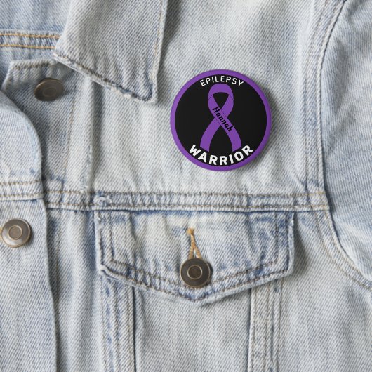 Epilepsy Warrior Ribbon Black Button (Beispiel)