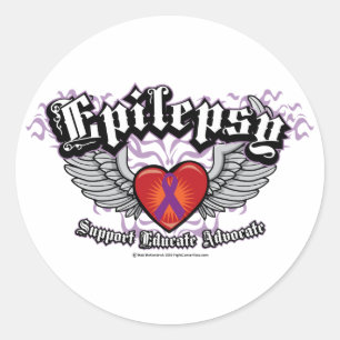 Epilepsy Wings Runder Aufkleber