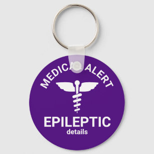 Epileptische Lila medizinische Warnung Schlüsselanhänger