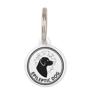 Epileptische Silhouette des Schwarzen Hundes - War Haustiermarke