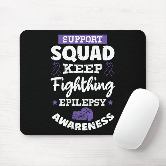Epileptischer Krieger und Lila Ribbon-Epilepsie Aw Mousepad (Mit Mouse)
