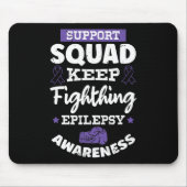 Epileptischer Krieger und Lila Ribbon-Epilepsie Aw Mousepad (Vorne)