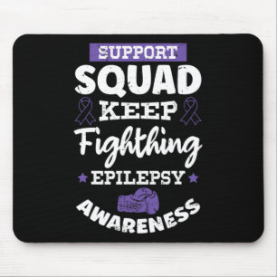 Epileptischer Krieger und Lila Ribbon-Epilepsie Aw Mousepad