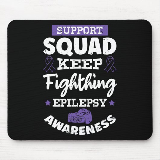 Epileptischer Krieger und Lila Ribbon-Epilepsie Aw Mousepad (Vorne)