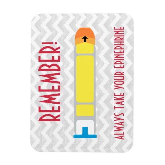 Epinephrine Erinnerung Magnet für Allergien (Vertikal)