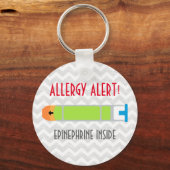 Epinephrine Medicine Kids Personalized Allergy Schlüsselanhänger (Vorderseite)