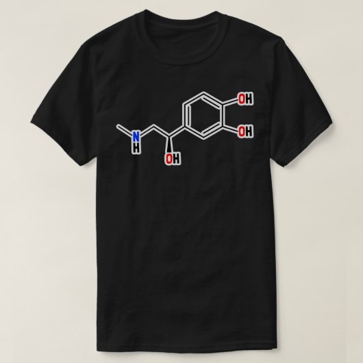 Epinephrine Molekularestruktur T-Shirt (Design vorne)