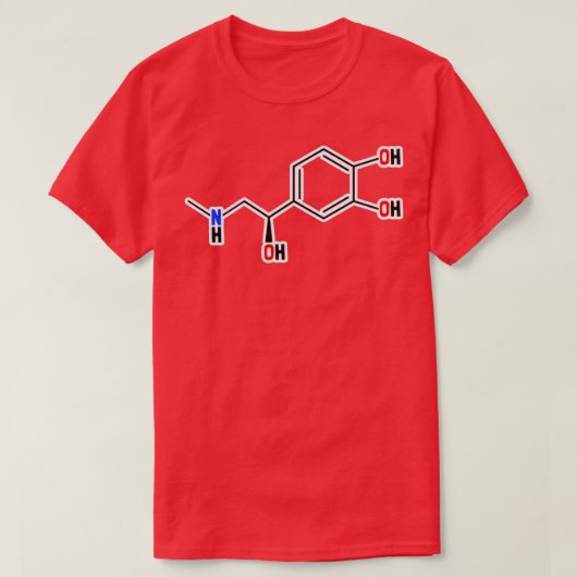Epinephrine Molekularestruktur T-Shirt (Design vorne)