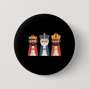 Epiphany Feliz Dia De Reyes Three Wise Men Happy H Button