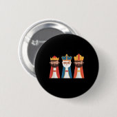 Epiphany Feliz Dia De Reyes Three Wise Men Happy H Button (Vorne & Hinten)