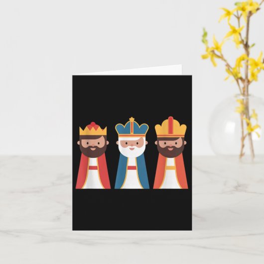 Epiphany Feliz Dia De Reyes Three Wise Men Happy H Karte (Gelbe Blume)