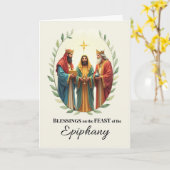 Epiphany Festtag Segnung Drei Weisen Wraath Karte (Gelbe Blume)
