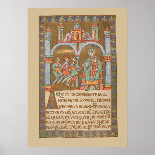 Epiphany Three Kings Christmas Mittelalterliches M Poster (Vorne)