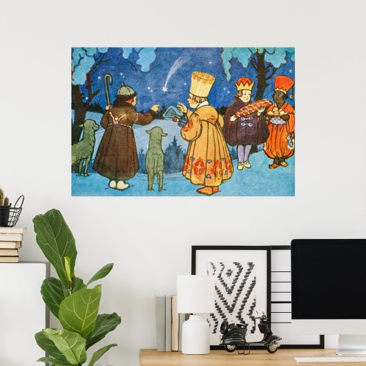 Epiphany Three Kings from the East by Zdenek Guth Poster (Heimbüro)