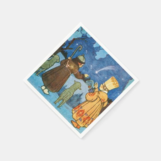 Epiphany Three Kings from the East by Zdenek Guth Serviette (Ecke)