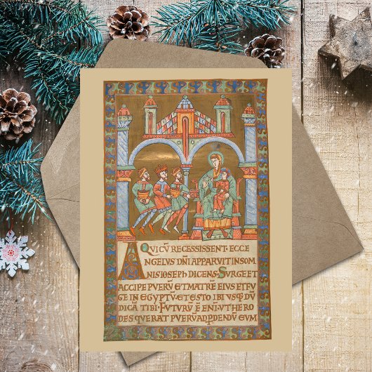 Epiphany Three Kings Wise Men Weihnachten Mittelal Postkarte